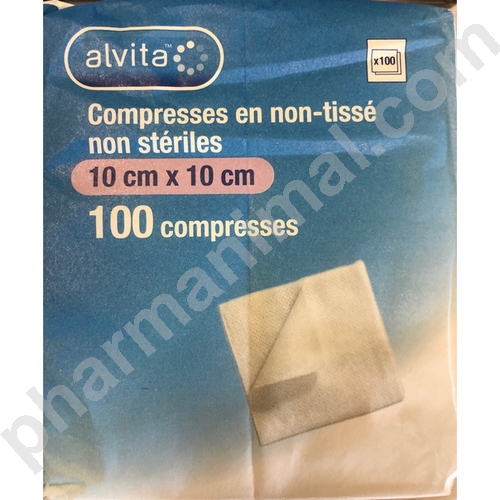 COMPRESSES non STERILES non TISSE 10X10 B/100 ** COMPRESSES non STERILES non TISSE 10X10 B/100 **